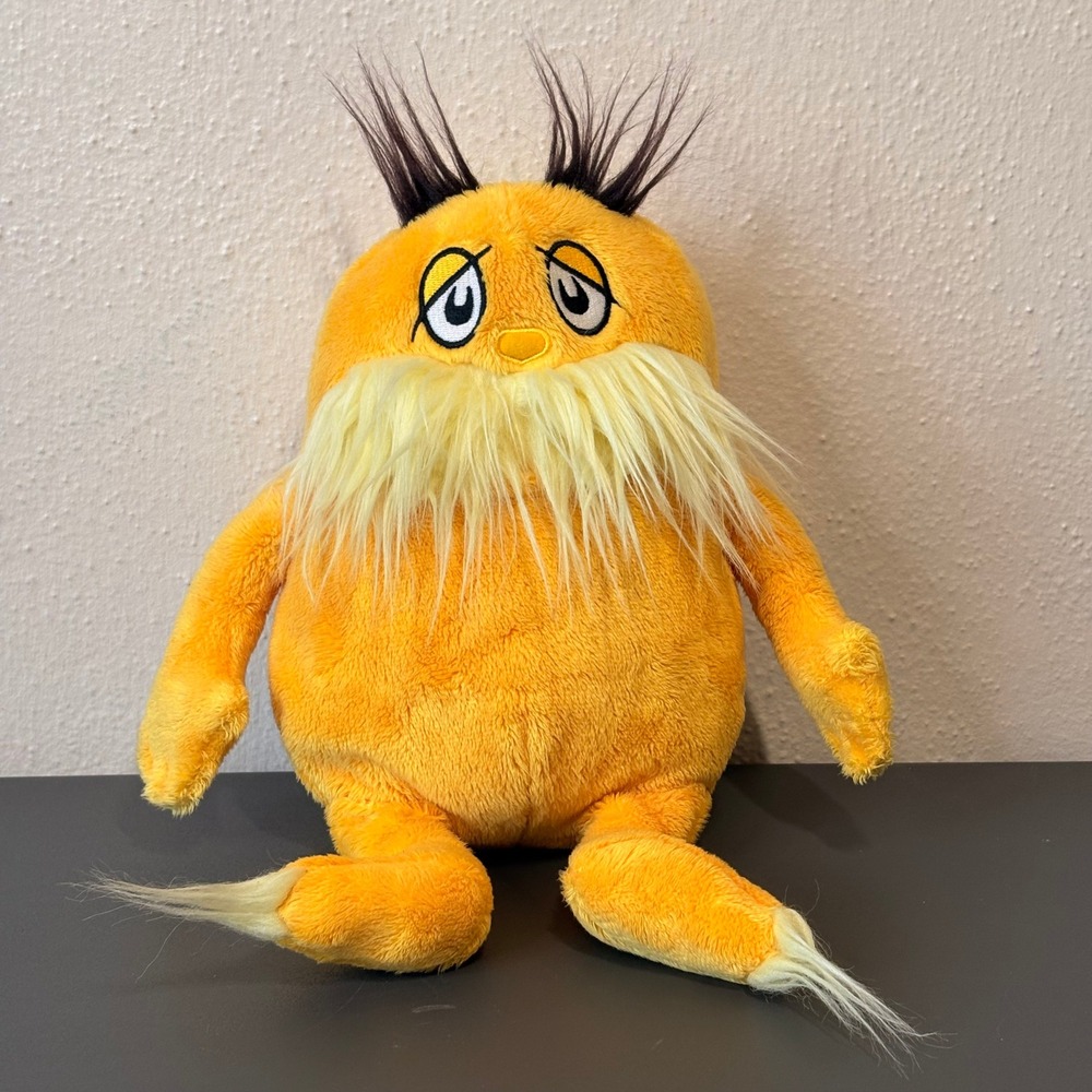 Kohl's Cares Dr Seuss The Lorax Plush Kids 15"‎ Orange Excellent Stuffed Animal